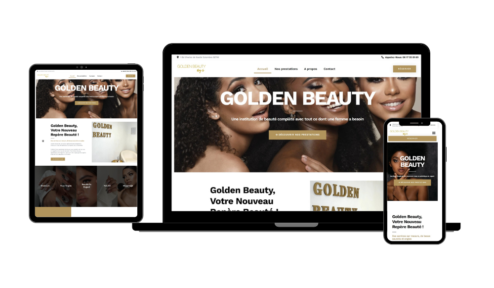 Création du site internet "Golden Beauty"